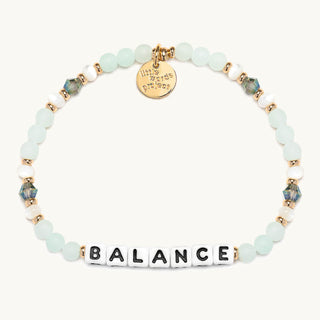 Little Words Project Bracelet - The Power of Little Words: Balance
Bracelet with beads and a word tile charm on a white background