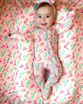 Lev Baby Adeline Ruffled Zippered Footie