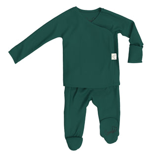 Bonsie Footie - Ever Babe
Green baby outfit with long-sleeve top and footed pants on a white background