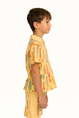 Chaser Surfboards Button Up Tee, Chaser, Button Up Tee, cf-size-6, cf-size-7, cf-size-8, cf-type-shirts-&-tops, cf-vendor-chaser, Chaser, Chaser Brand, Chaser Button Down Shirt, Chaser Kids,