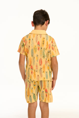 Chaser Surfboards Button Up Tee, Chaser, Button Up Tee, cf-size-6, cf-size-7, cf-size-8, cf-type-shirts-&-tops, cf-vendor-chaser, Chaser, Chaser Brand, Chaser Button Down Shirt, Chaser Kids,