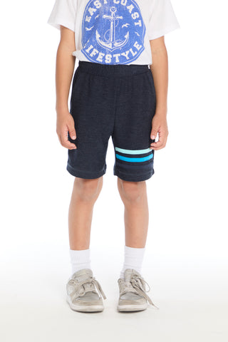 Chaser Navy Blue Contrast Strappings Shorts