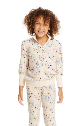 Chaser, Chaser Hearts Hearts Hearts 1/4 Zip Pullover - Basically Bows & Bowties