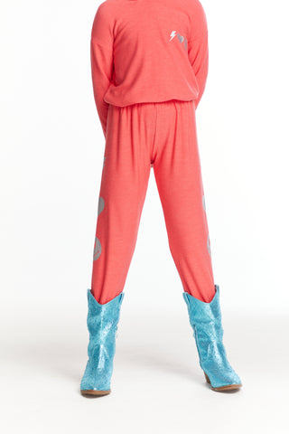 Chaser I Love Smiles Girls Cozy Knit Sweatpant
