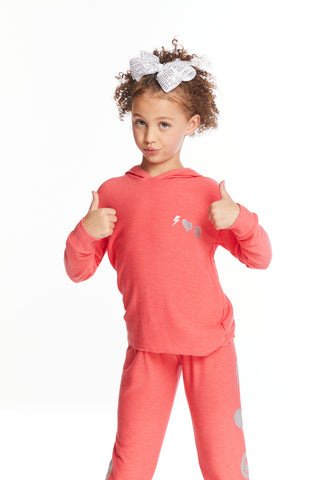 Chaser I Love Smiles Girls Pullover Hoodie