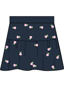 Chaser Allover Rose Buds Girls Skort