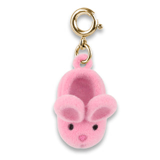 Charm It! Gold Furry Bunny Slipper Charm