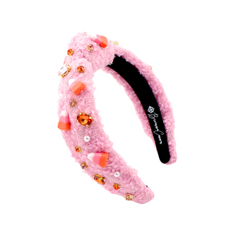 Brianna Cannon Pink Boucle Candy Corn & Crystals Headband - Child