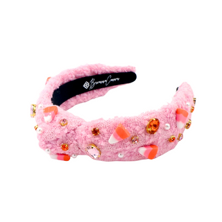 Brianna Cannon Pink Boucle Candy Corn & Crystals Headband - Child