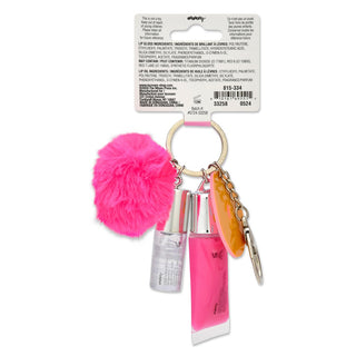 Iscream Donut Lip Gloss and Lip Oil Key Chain Set