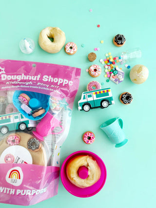 Earth Grown KidDoughs, EGKD Doughnut Shoppe KidDough Play Kit - Basically Bows & Bowties