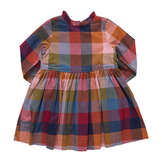 Pink Chicken Girls Autumn Dress - Harvest Check
Colorful checkered dress on a white background