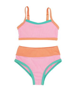 Feather 4 Arrow Retro Ringer Bikini - Prism Pink