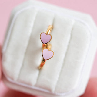 Pierced Pink Heart Huggies