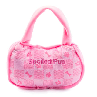 Haute Diggity Dog Pink Checker Chewy Vuiton Handbag- Large
