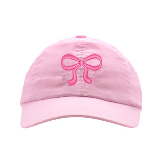 Wee Ones, Wee Ones Embroidered Hot Pink Bow Ball Cap - Pink - Basically Bows & Bowties
