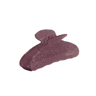 Holiday Holiday Pink Glitter Claw Clip Purple glittery hair clip on a light gray background