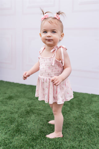 In My Jammers Haven Floral Smocked Bubble Romper