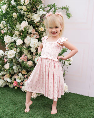 In My Jammers Haven Floral Smocked Twirl Dress