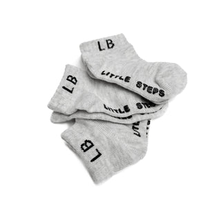 Little Bipsy Ankle Sock 3 Pack - Light Heather Grey