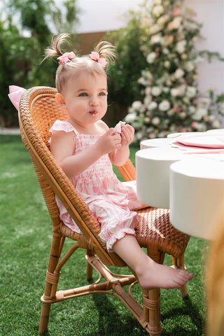 In My Jammers Spring Floral Bows Smocked Bubble Jumpsuit