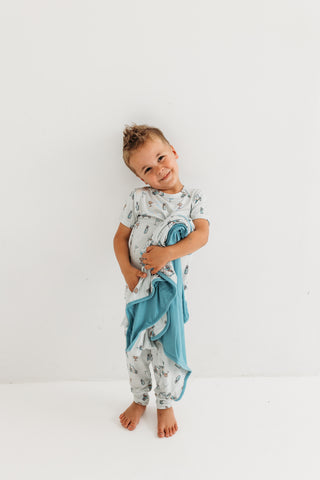 In My Jammers, In My Jammers Blue Golf Blanket - Basically Bows & Bowties