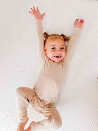 Gunamuna Convertible Romper Footie - Blush