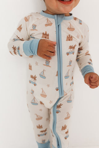 In My Jammers Coast Zipper Romper