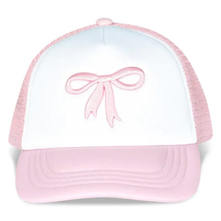 Iscream Bow Trucker Hat
Pink and white cap with a bow design on a white background