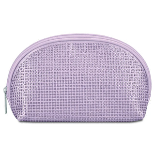 Iscream Crystal Oval Cosmetic Bag - Lavender
Purple beaded pouch on a white background