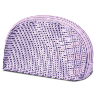 Iscream Crystal Oval Cosmetic Bag - Lavender
Purple mesh pouch with rhinestone embellishments on a white background