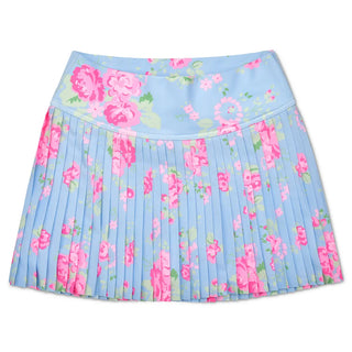 Iscream Ditsy Floral Skort
Floral pleated skirt with pink flowers on a light blue background