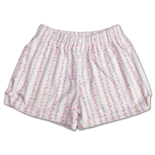 Iscream Sweet Heart Vine Plush Shorts
Floral-patterned shorts on a white background