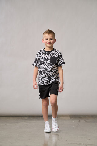 Little Bipsy Brush Stroke Tee - Black