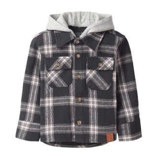 Little Bipsy Hooded Flannel - Black