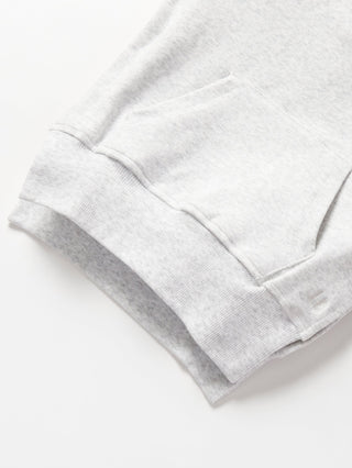 Little Bipsy Pocket Pullover - Light Heather Grey
Close-up of a gray sweatshirt with a pocket on a white background