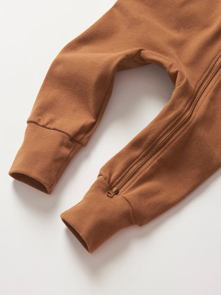 Little Bipsy 2-Way Zip Romper - Chestnut
Brown sweatshirt on a white background