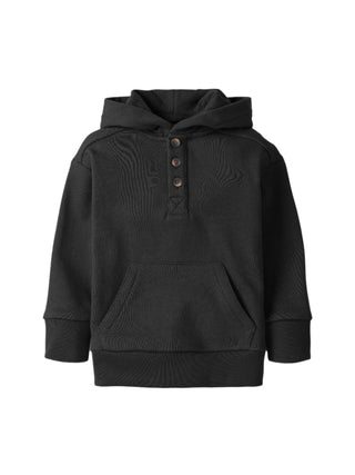 Little Bipsy Henley Hoodie - Black