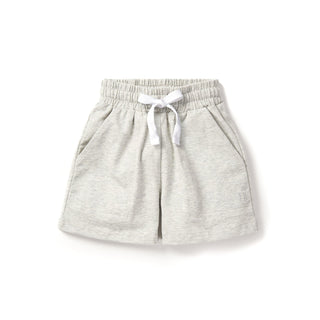Little Bipsy Stitch Pocket Jersey Short - Light Heather Grey