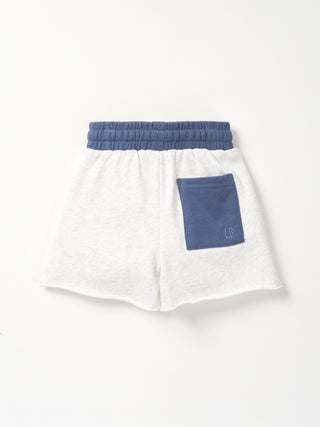 Little Bipsy USA Raw Edge Sweatshort - Heather Grey