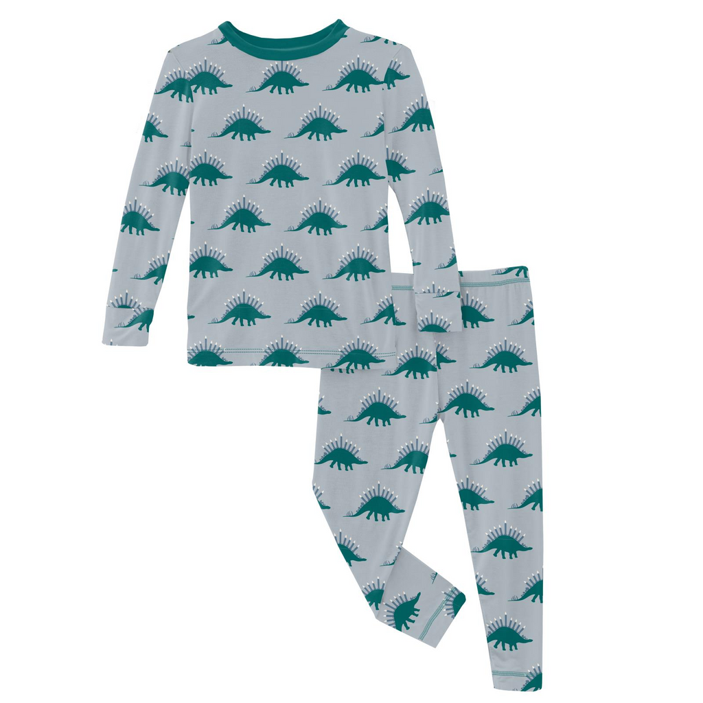 KicKee Pants Pearl Blue Menorahsaurus L S Pajama Set