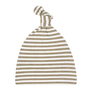 Lou Lou and Company Ribbed Top Knot Hat - Indy
Striped baby swaddle with hood on a white background