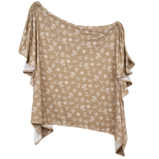 Lou Lou and Company Swaddle Blanket - Wyatt
Beige fabric with white patterns on a white background
