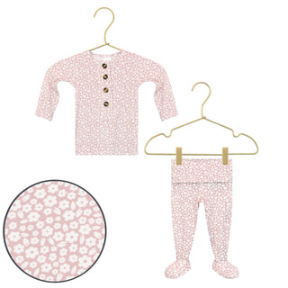 Lou Lou and Company Top and Bottoms - Flora
Baby outfit with floral pattern on a white background