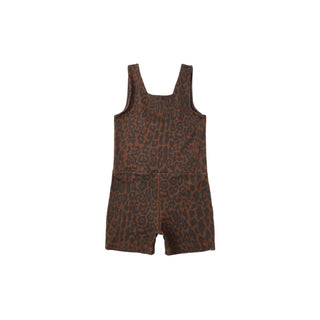 Play by Rylee & Cru Malibu Bodysuit - Leopard
Leopard print romper on a white background