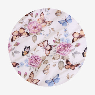 Posh Peanut Ruffle Twirl Dress - Mariselle
Round plate with floral and butterfly design on a white background