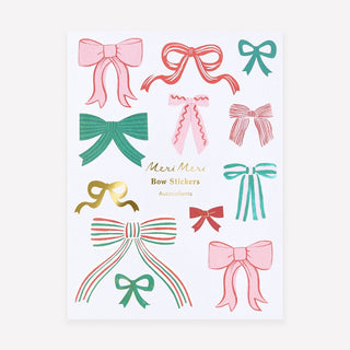 Meri Meri Bow Stickers
Set of bow stickers in various colors on a white background with 'Meri Meri' branding.