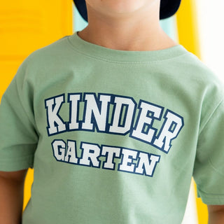 Sweet Wink Kindergarten Varsity Short Sleeve T-Shirt - Sage
