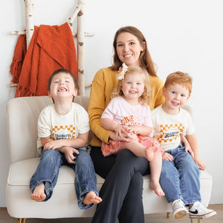 Sweet Wink Thankful Dude Checker Thanksgiving Short Sleeve Tee - Natural