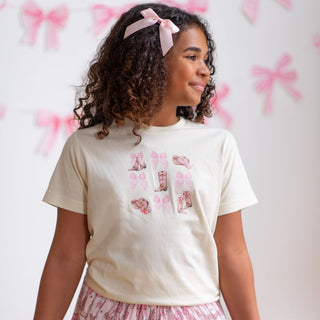 Sweet Wink Coquette Cowgirl Short Sleeve T-Shirt - Natural